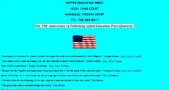 Desktop Screenshot of giftededpress.com